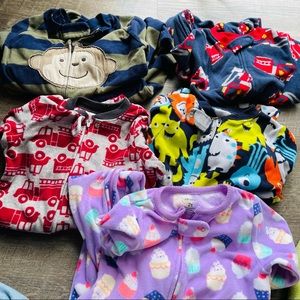 Five Carter's 1-Piece Multi Fit Footie PJs,24M